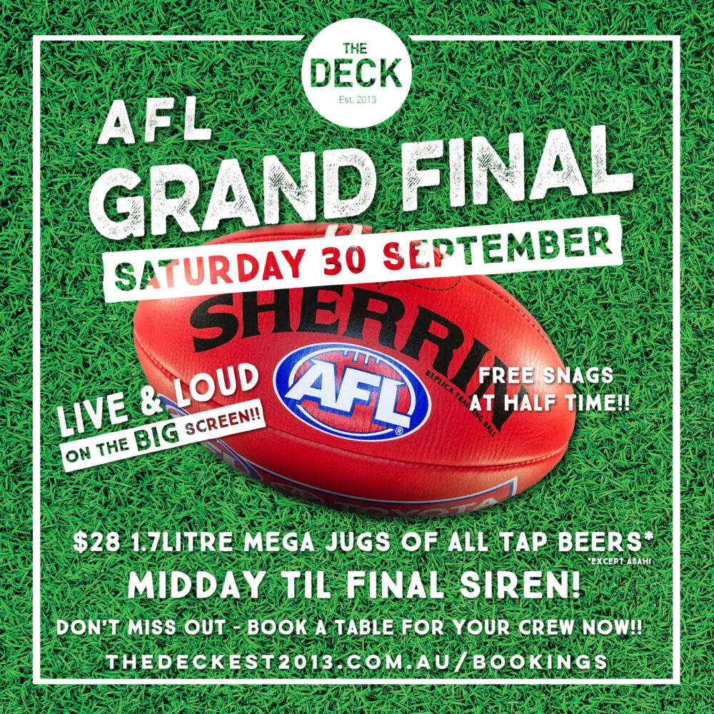 Afl Grand Final @ The Deck - The Deck Est. 2013